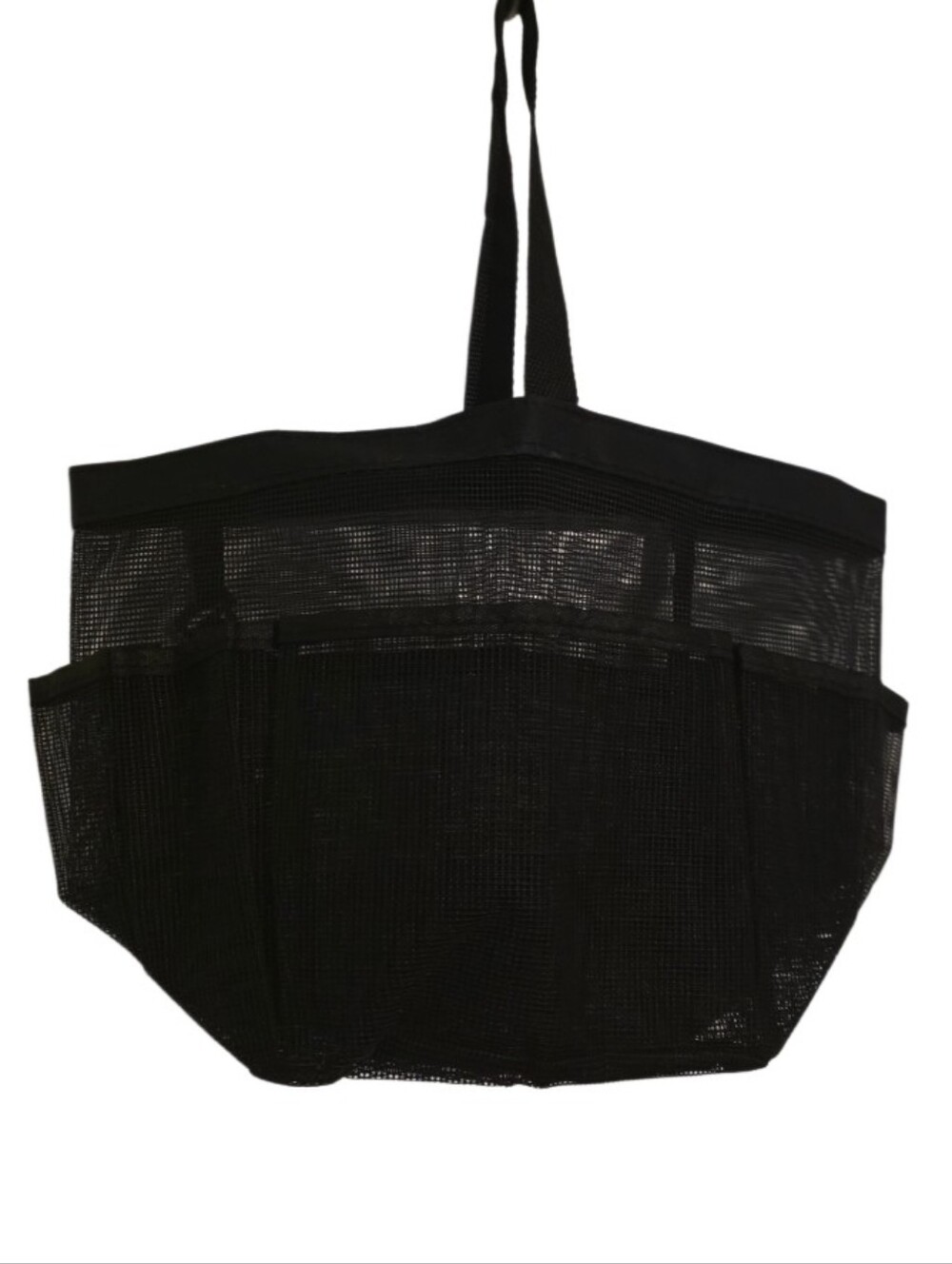 Black Mesh Shower Caddy Tote with Single Handle